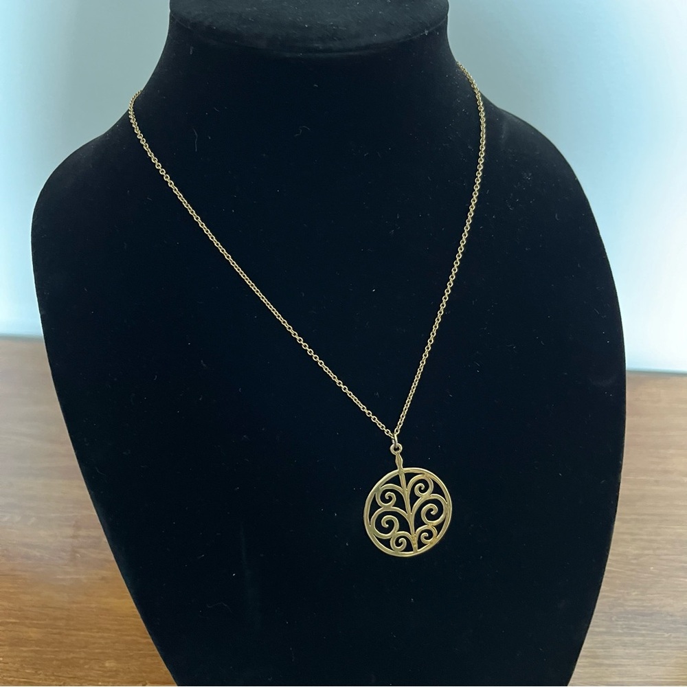Vintage gold “tree” pendant necklace